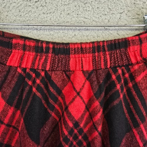 Falda De Colección Tartán A Cuadros Para Mujer S Roja Midi Lana Academia Cabaña Festivo Otoño - Imagen 10 de 15