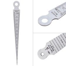 Stainless Steel Wedge Feeler Aperture Gauge Imperial / Metric Double Sided Scale