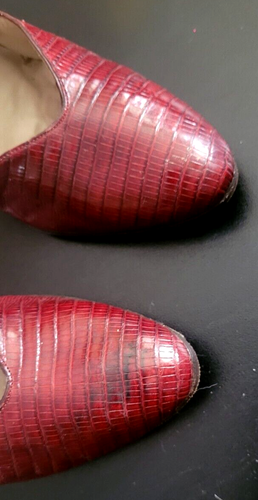 Susan Bennis/Warren Edwards Burgundy/Deep Red High Heel Pumps;ASTRAL 6.5M; ITALY - Picture 11 of 22
