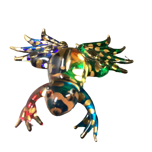 Mundgeblasener Glas Frosch kleine Figur Kunst Tier als Geschenk Wohndeko Sammlerstück - Bild 7 von 10