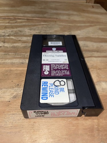 Blazing Saddles VHS Comedy Western Mel Brooks Warner Home Video Clamshell - Picture 2 of 8