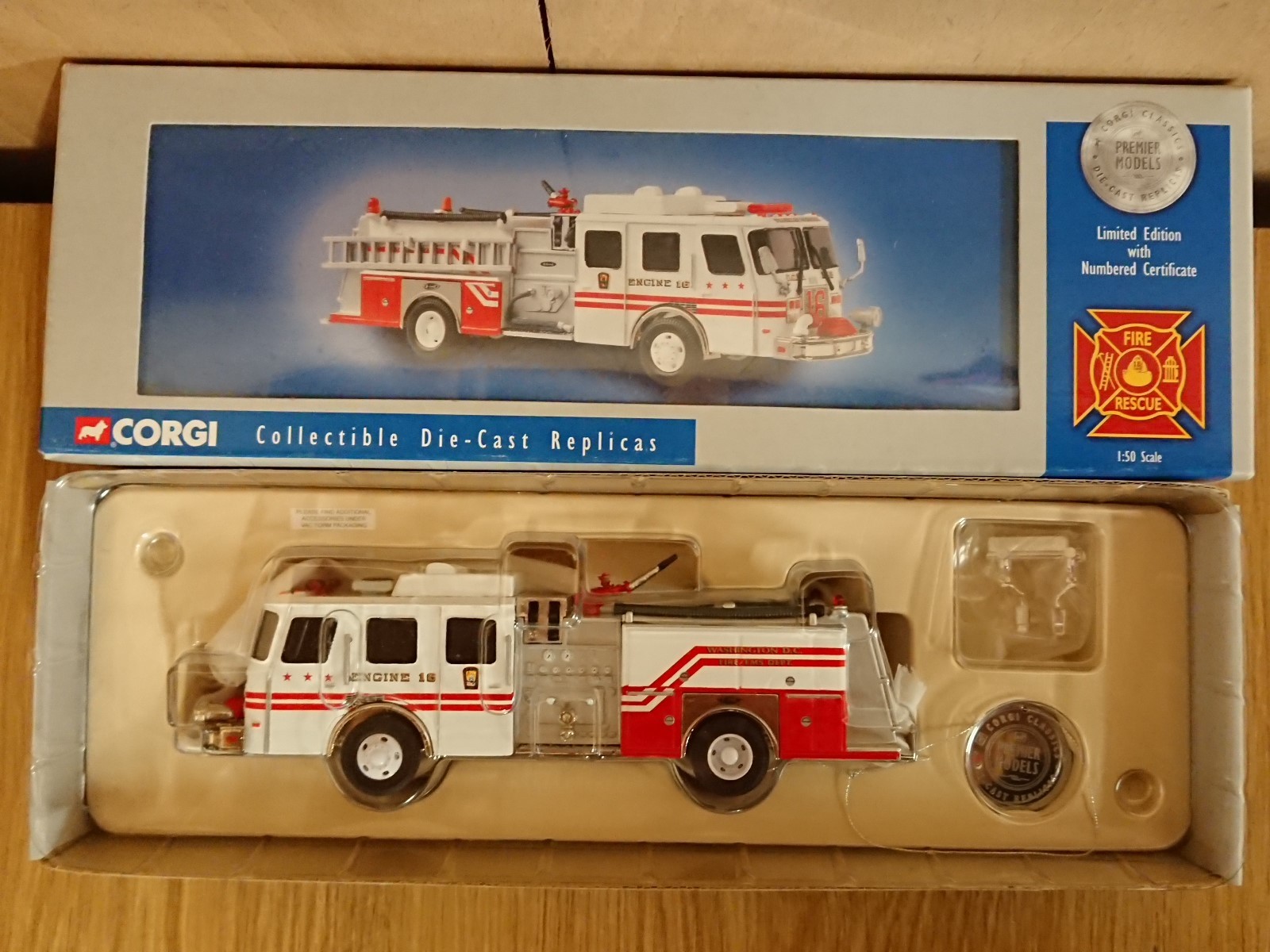 Corgi 54706 E-One Side Mount Fire Tender Washington D.C. Ltd Ed No. 0003 of 3100 Corgi 54706 E-One Side Mount Fire Tender Washington D.C. Ltd Ed No. 0003 of 3100