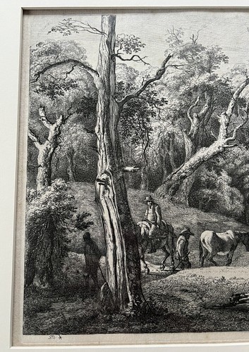 Antique 1772 Etching & Drypoint Jean Jaques De Boissieu Entrance To A Forest - Picture 11 of 22