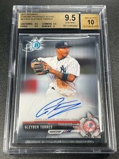 GLEYBER TORRES 2017 BOWMAN CHROME PROSPECT AUTO ROOKIE RC BGS 9.5 10 GEM YANKEES