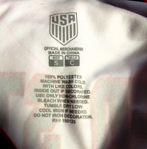 USA National Soccer Team Mens Shirt, Official, White, Polyester, Size S, New - Picture 6 of 7