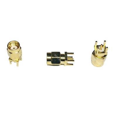 1 x PCB Mount RP-SMA Male PLUG  Coaxial Gold RF Straight Connector Adapter USA