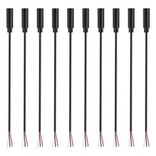 10 Pack 3.5mm Female Jack to Bare Wire Open End TRS 3 Pole Stereo 1/8 3.5mm