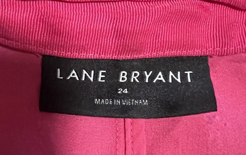Perfect Drape One-Button Lane Bryant Blazer Size 24 Hot Pink - Picture 5 of 8