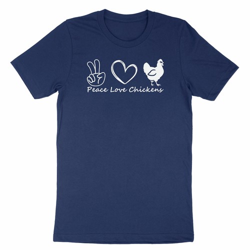 T-shirt Peace Love Chickens drôle ferme amant poulet cadeau pour maman femme agricultrice - Photo 4/14