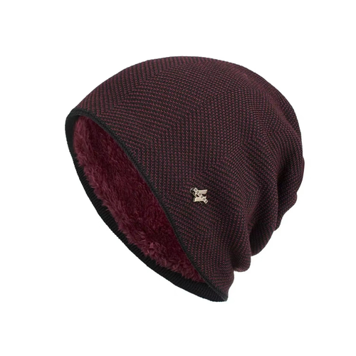 Herren Strick Thermo Slouch Beanie Mütze Winter Fleece gefüttert warm Totenkopf Skimütze - Bild 9 von 9
