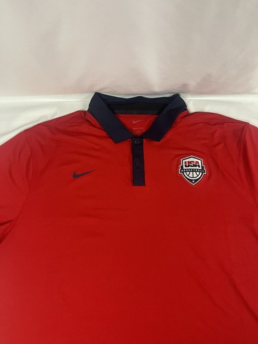 Nike USA Olympic Basketball Coaches Red Polo Dream Team CT1899-611 Mens Size 2XL - Picture 5 of 8