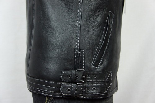 NEGRO 100% PIEL DE OVEJA PIEL DE CORDERO CUERO DE OVEJA HOMBRE CHALECO CHAQUETA CHALECO XS-5XL NUEVO CON ETIQUETAS - Imagen 5 de 12