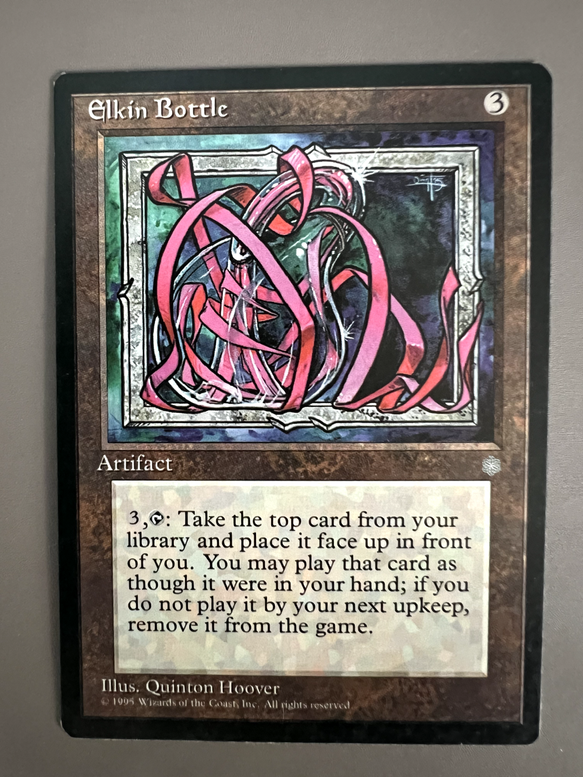 Elkin Bottle - Rare Magic: The Gathering 1995 Ice Age set - Vintage NM Artifact