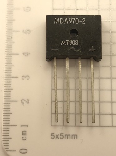 2 PCS - Motorola MDA970-2 4 Amp, 100V, silicon bridge rectifier diode - Picture 3 of 3