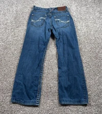 Big Star Voyager Relaxed Fit Jeans Men's 31 x 30 Blue Denim Bootcut Embroidered