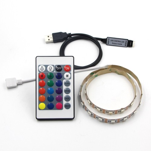 5V 5050 RGB led strip light colour changing USB battery TV PC backlight lighting - Picture 10 of 17