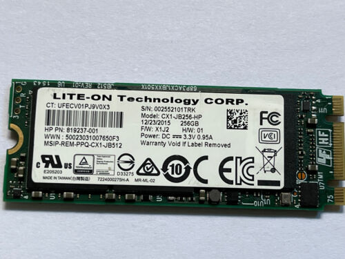 LITE-ON CX1-JB256-HP 256GB SSD M.2 2260 256GB PCIe NVMe for HP Zbook G2 Laptop - Picture 3 of 5