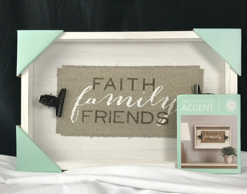 Faith Family Friends Decorative Accent New View Gifts 14" x 9" - 第 1/9 張圖片