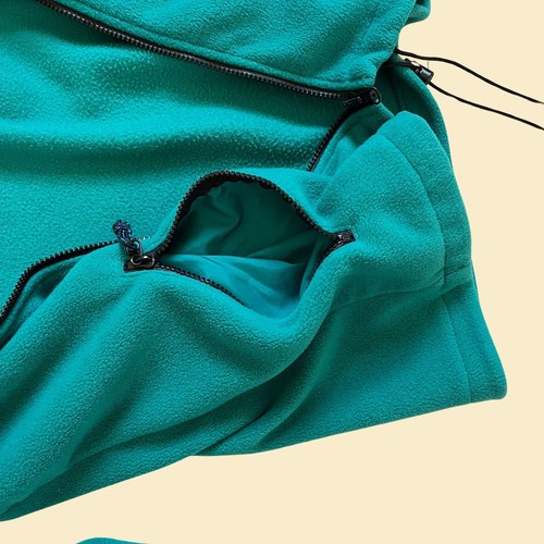 Vintage 1990s teal Columbia Sportswear fleece jacket, size L, teal blue & black - Picture 3 of 7