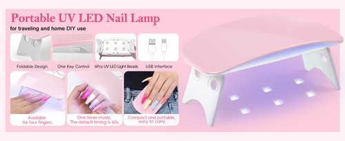 Acryl Pulver und flüssiges Set Acryl Nail Kit mit Lampe Und bohren Verlängerung - Bild 16 von 22