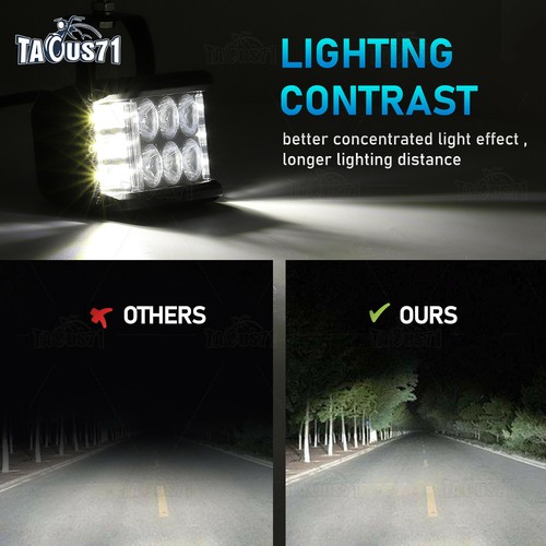 4'' 60W LED Ditch Lights+Mount+Wire For 12-20 Subaru Crosstrek /Impreza /WRX STI - Foto 5 di 7