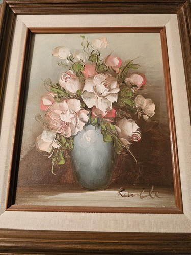Vintage Mid Century Howard Kimble Signed Original Oil Painting-Floral,... - Picture 2 of 8