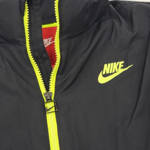 Vintage Nike 550 Goose Down Jacket Youth XL Black Zip Hood Puffer Swoosh EUC - Picture 3 of 13