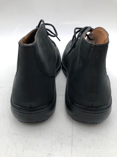 Dr. Comfort Mens 11.5W Black Leather Lace-Up Ankle Boots - Picture 5 of 9