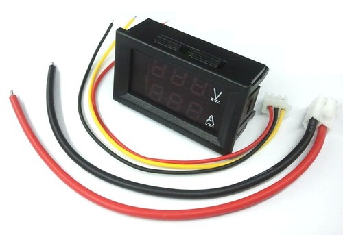 DC 100V 10A 50A 100A Digital Voltmeter Ammeter Combo Meter Gauge Voltage Monitor - Picture 9 of 11