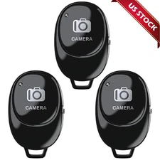 3 Pcs Camera Shutter Wireless Bluetooth Remote Control for Android Apple iPhone