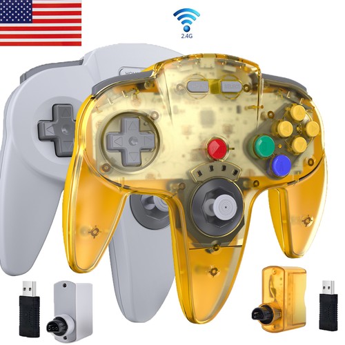 Paquete de 2 controladores inalámbricos N64 NS 2.4G para Nintendo Switch NSO/N64 Windows Mac - Imagen 67 de 67