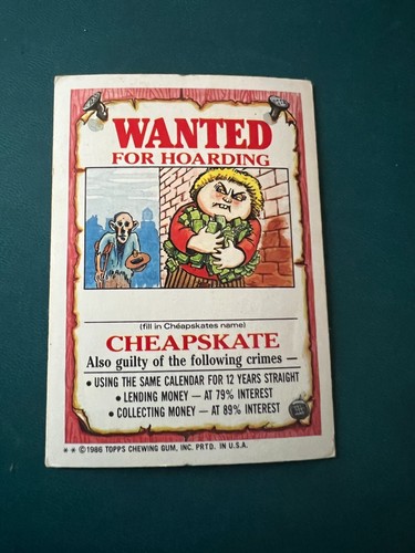 1986 Garbage Pail Kids Series 3 Complete Your Set GPK 3RD U Pick OS3 POOR BASE - Picture 168 of 186