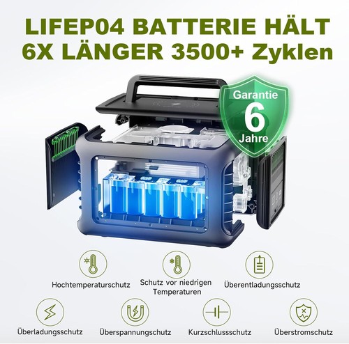 Power Station Portátil 600W 299Wh LiFePO4 Batería con UPS para Camping y Emergencia - Imagen 12 de 18