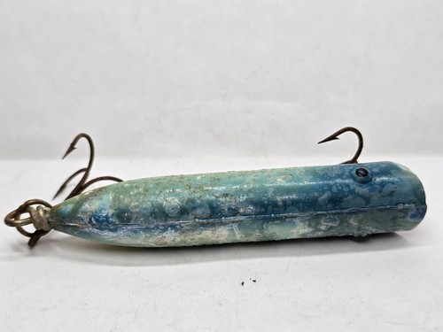 Vintage Creek Chub Striper Striker Fishing Fish Lure Bait 2-Hook 4" Blue White - Picture 11 of 11
