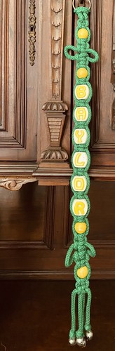 Vintage Baylor Bears University Macrame Rope Souvenir Chain Wall Hanging Letters - Picture 1 of 8