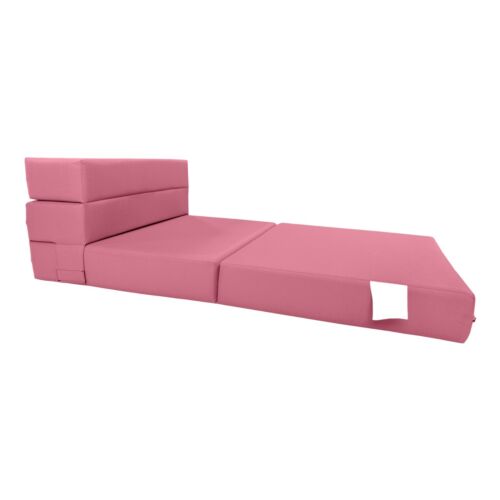 Lounger Folding Foam Mattresses, Portable Sleeper Chair Bed 6x32 x 80, Pink - Picture 2 of 10