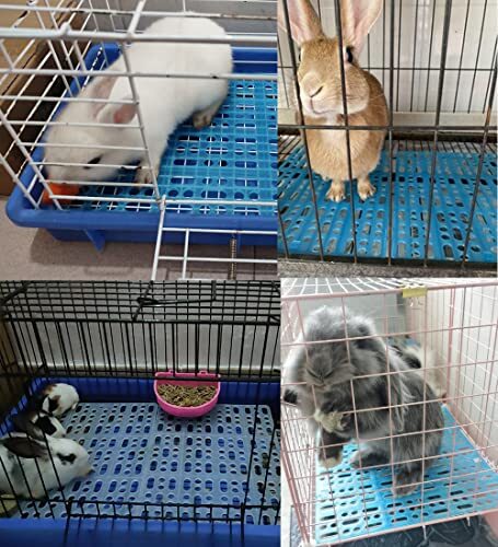 4 Pcs Plastic Rabbit Mats for Cages Bunny Feet Pads Animal Resting Mats - Bild 5 von 6