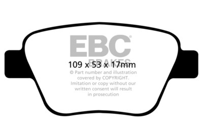 EBC Ultimax Rear Brake Pads for Seat Leon Mk2 (1P) 1.6 TD (105 BHP) (2010 > 13)