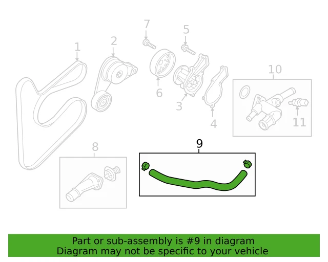 ✅GENUINE✅ Engine Coolant Bypass Hose for 11-22 Hyundai Kia ✅Check Compatibility✅ Foto 4 de 4