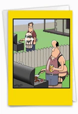 1 Funny Birthday Card with Envelope - Man Aprons C6392BDG