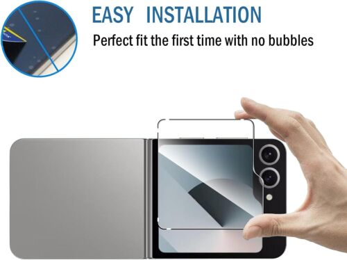 Verre de protection 6 en 1 (écran + appareil photo) pour Samsung Galaxy Z Flip 6 5G film blindé - Photo 3 sur 12