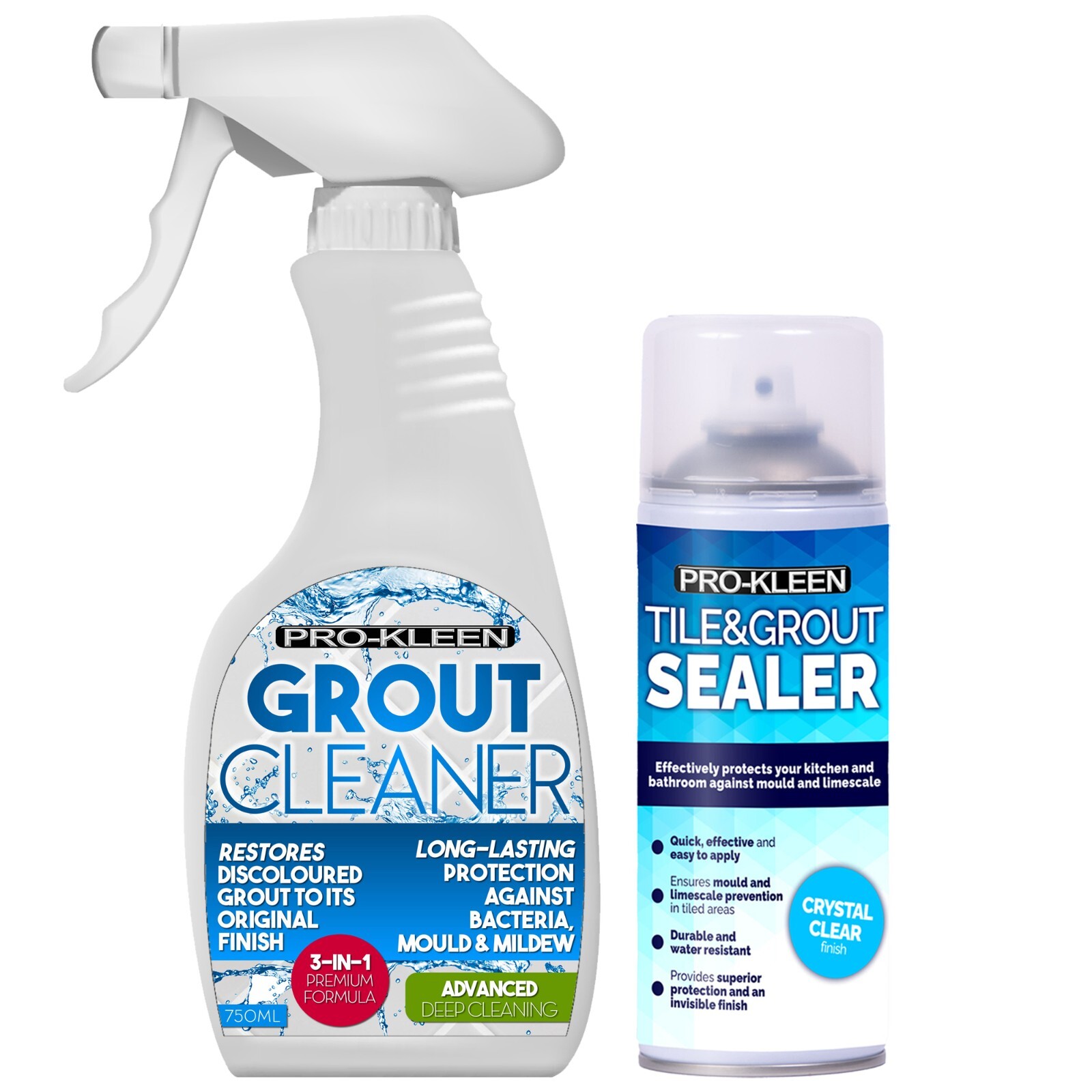 ProKleen Grout Cleaner Restorer With Sealer Mould Limescale Remover Protects