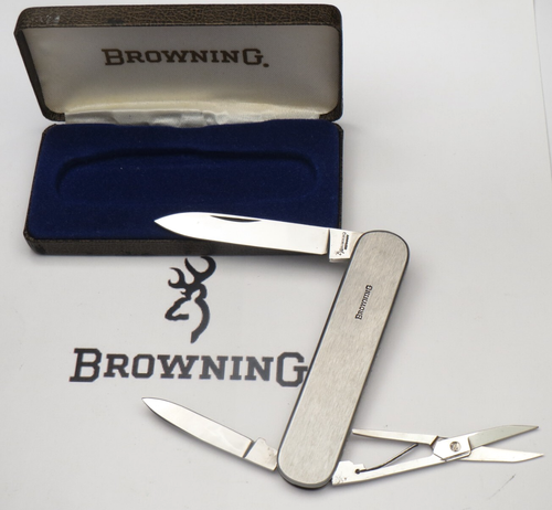 Vintage BROWNING GERMANY Three-Blade Lobster Penknife Mint with Gift Box