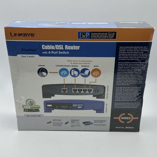 Linksys 4-Port 10/100 Wired Router (BEFSR41) - Picture 4 of 5