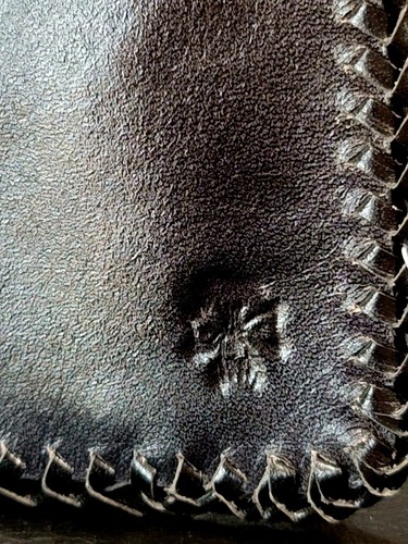 Handgefertigte & geschnürte Fronttasche dreifach faltbare Leder Biker Uhr Totenkopf Geldbörse - Bild 11 von 11