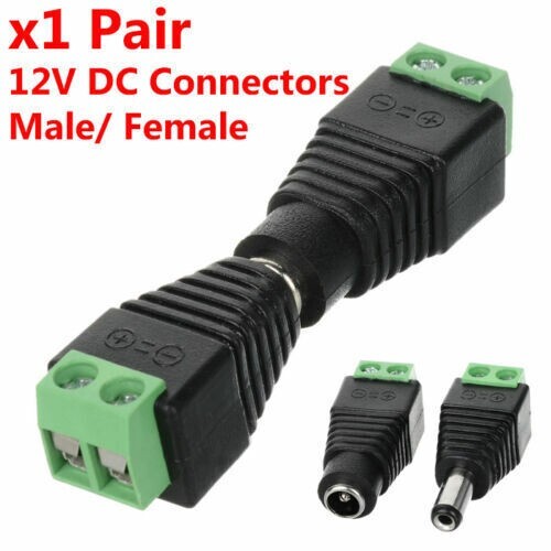 10 Paar Stecker & Buchse DC Power Jack Stecker Adapter Stecker 2,1 x 5,5 mm für CCTV - Bild 2 von 10
