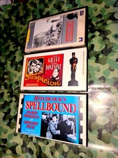 LOTTO 3 VHS PSYCHO + IL SOSPETTO + SPELLBOUND ALFRED HITCHCOCK FILM VINTAGE