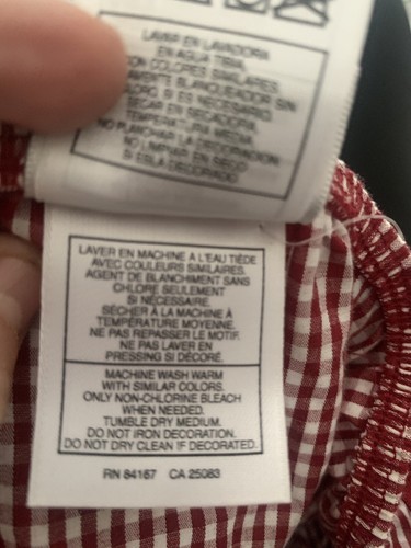 New Vintage Disney Embroidered Pooh Bear Red & White Gingham Dress Girls 6/6X - Picture 10 of 11