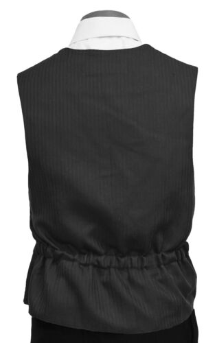 Men's Black Bill Blass Tuxedo Vest with Bow Tie Wedding Groom Prom M-Tall ML - Picture 4 of 5