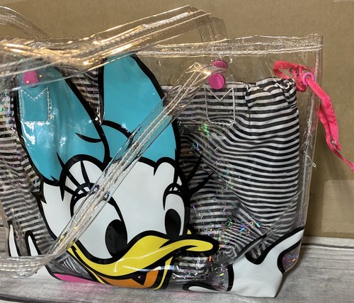 Disney Store Daisy Duck Sparkle Swim Bag Cinch Button Close With Handles - Picture 3 of 14